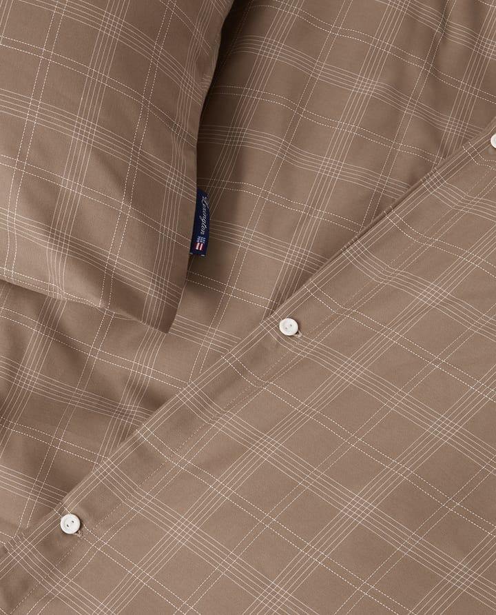 Checked Pin Point Oxford pussilakanasetti 150x210 cm, Brown Lexington