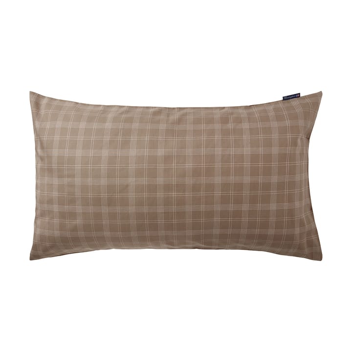 Checked Pin Point Oxford tyynyliina 50x90 cm - Brown - Lexington