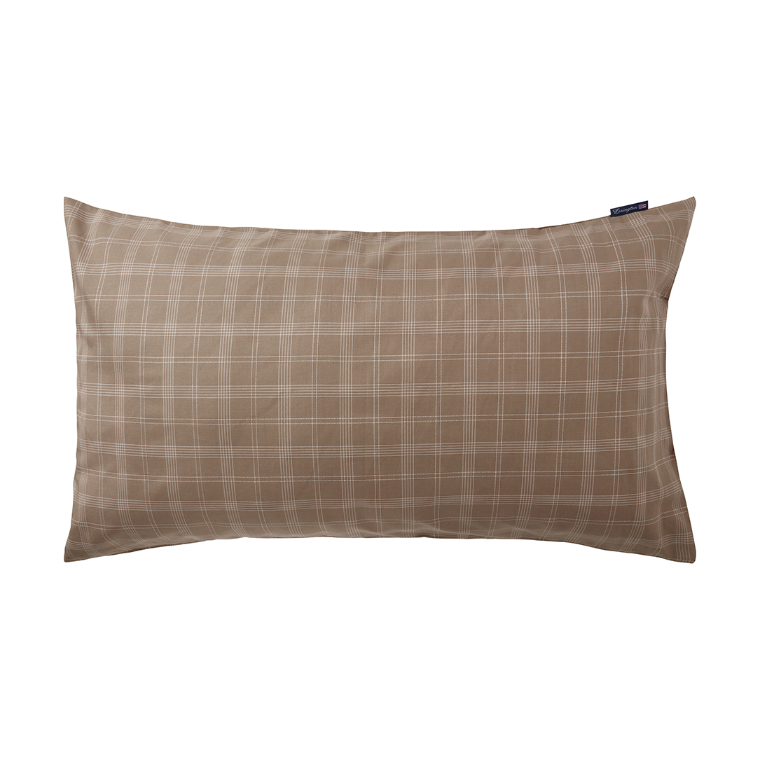 Lexington Checked Pin Point Oxford tyynyliina 50×90 cm Brown