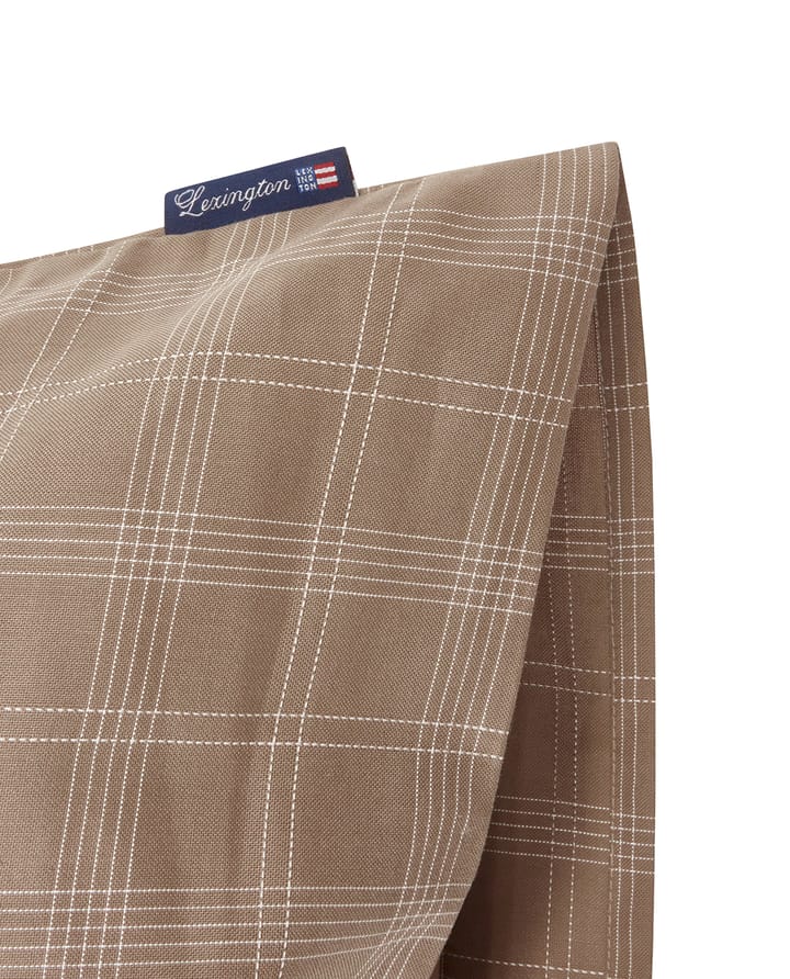 Checked Pin Point Oxford tyynyliina 50x90 cm, Brown Lexington