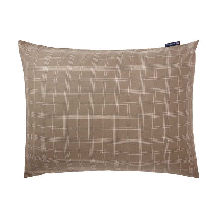 Checked Pinpoint Oxford tyynyliina 50 x 60 cm, Brown Lexington