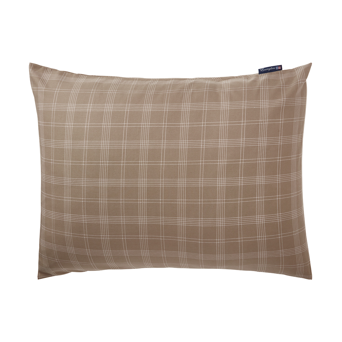 Lexington Checked Pinpoint Oxford tyynyliina 50 x 60 cm Brown