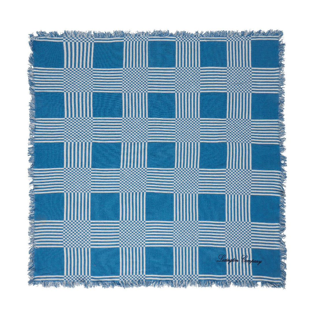 Lexington Checked Recycled Cotton piknikhuopa 150×150 cm Blue