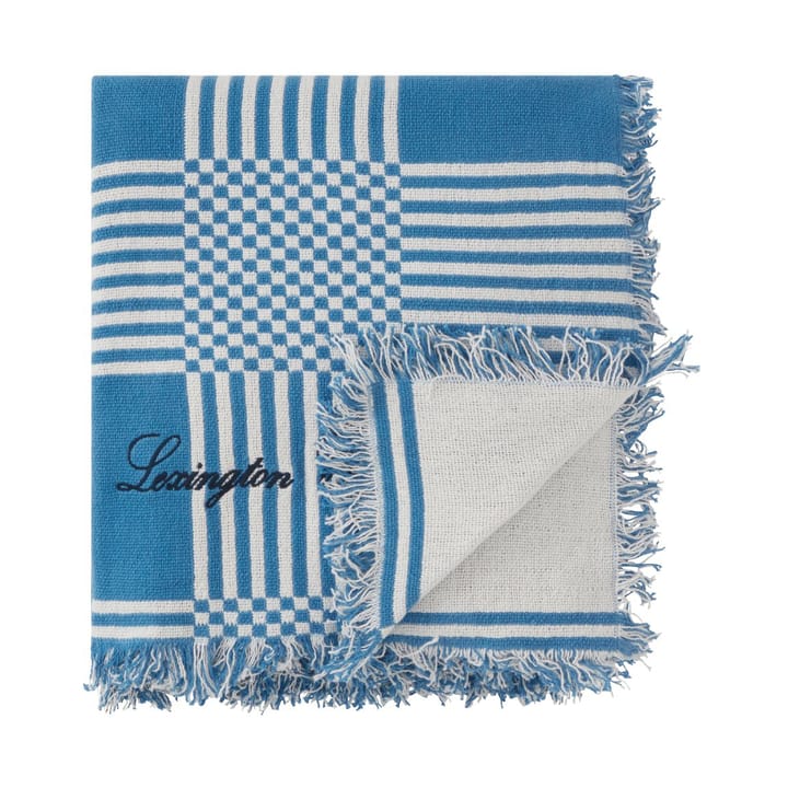 Checked Recycled Cotton piknikhuopa 150x150 cm, Blue Lexington