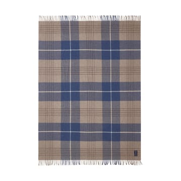 Checked Recycled Wool huopa 130x170 cm - Denim blue-beige - Lexington