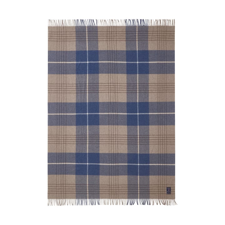 Checked Recycled Wool huopa 130x170 cm, Denim blue-beige Lexington