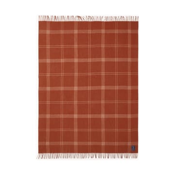 Checked Recycled Wool huopa 130x170 cm - Rust-white - Lexington