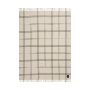 Checked Recycled Wool huopa 130x170 cm - White-dark gray - Lexington