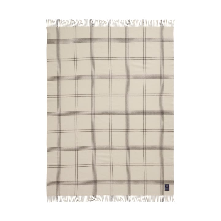 Checked Recycled Wool huopa 130x170 cm, White-dark gray Lexington