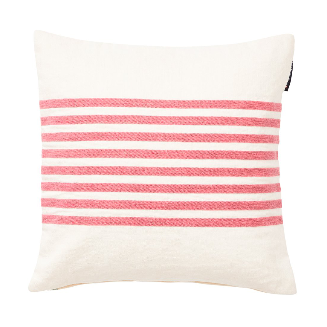 Lexington Emboidery Striped Linen/Cotton tyynynpäällinen 50×50 cm Off White-red