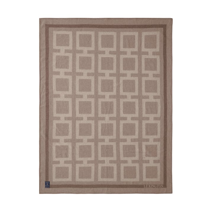 Graafinen Kierrätetty villahuopa 130x170 cm, Light beige Lexington