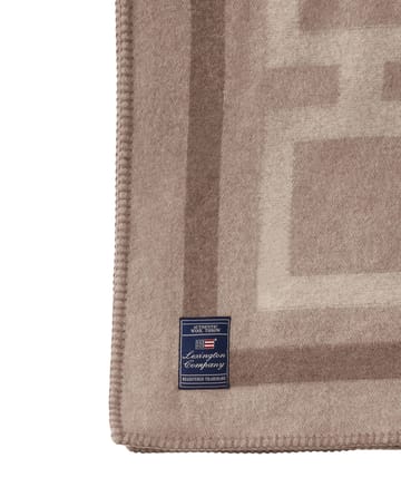 Graafinen Kierrätetty villahuopa 130x170 cm - Light beige - Lexington