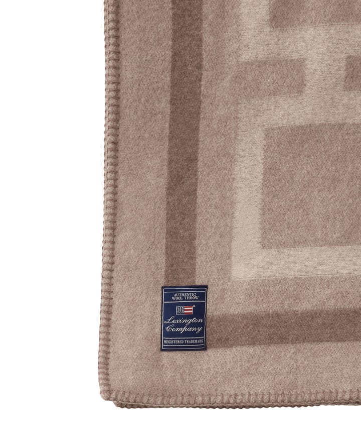 Graafinen Kierrätetty villahuopa 130x170 cm, Light beige Lexington