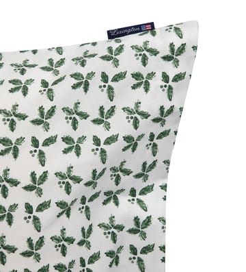 Holly Printed Cotton Sateen -tyynyliina 50 x 60 cm - White-green - Lexington