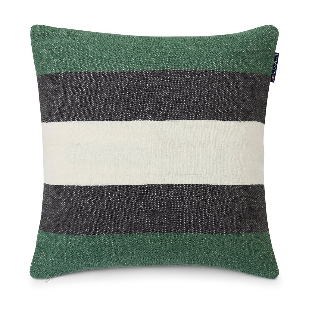 Lexington Irrekeltainenar Striped Cotton tyynynpäällinen 50×50 cm Green-gray