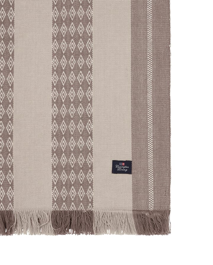 Jacquard raitapöytäliina 50x250 cm, Beige Lexington