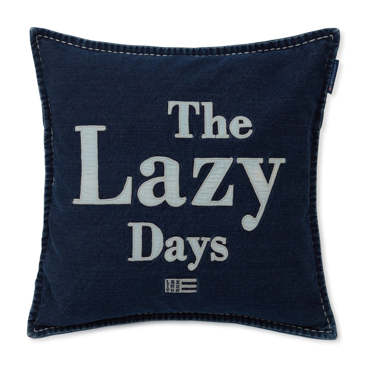 Lexington Lazy Days Denim Twill Cotton -tyynynpäällinen 50×50 cm Denim blue