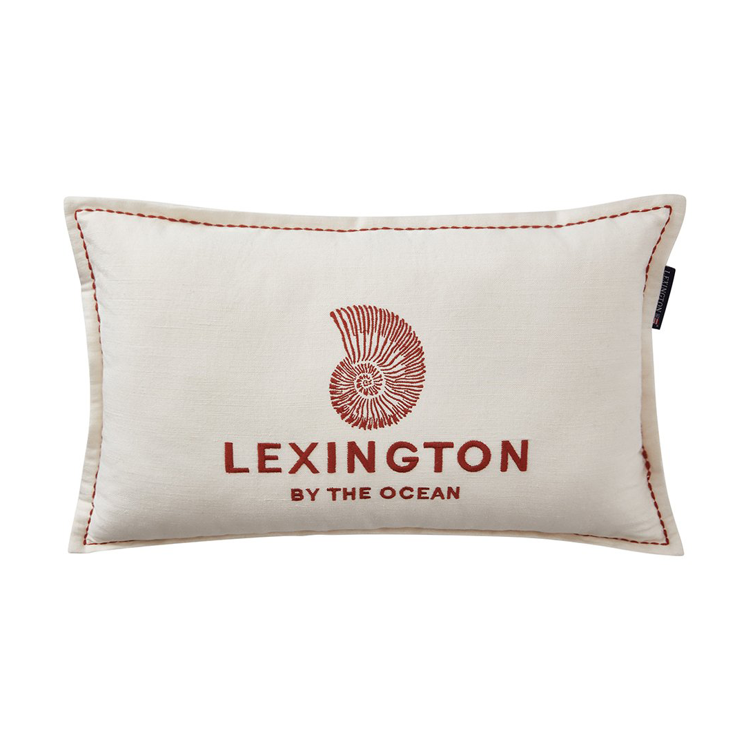 Lexington Logo Embroidered by the ocean -tyyny 30×50 cm White