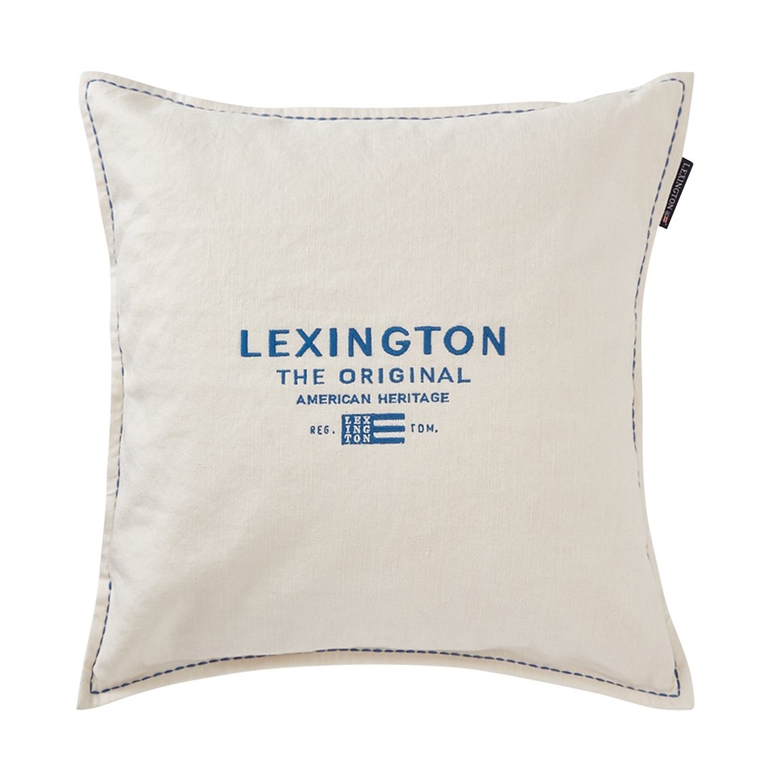 Lexington Logo Embroidered Linen/Cotton tyynynpäällinen 50×50 cm White