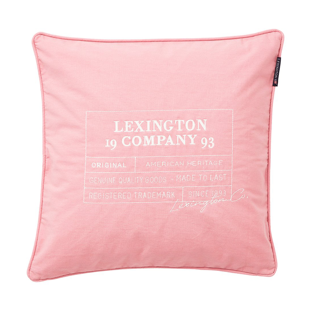 Lexington Logo Organic Cotton Canvas tyynynpäällinen 50×50 cm Pink