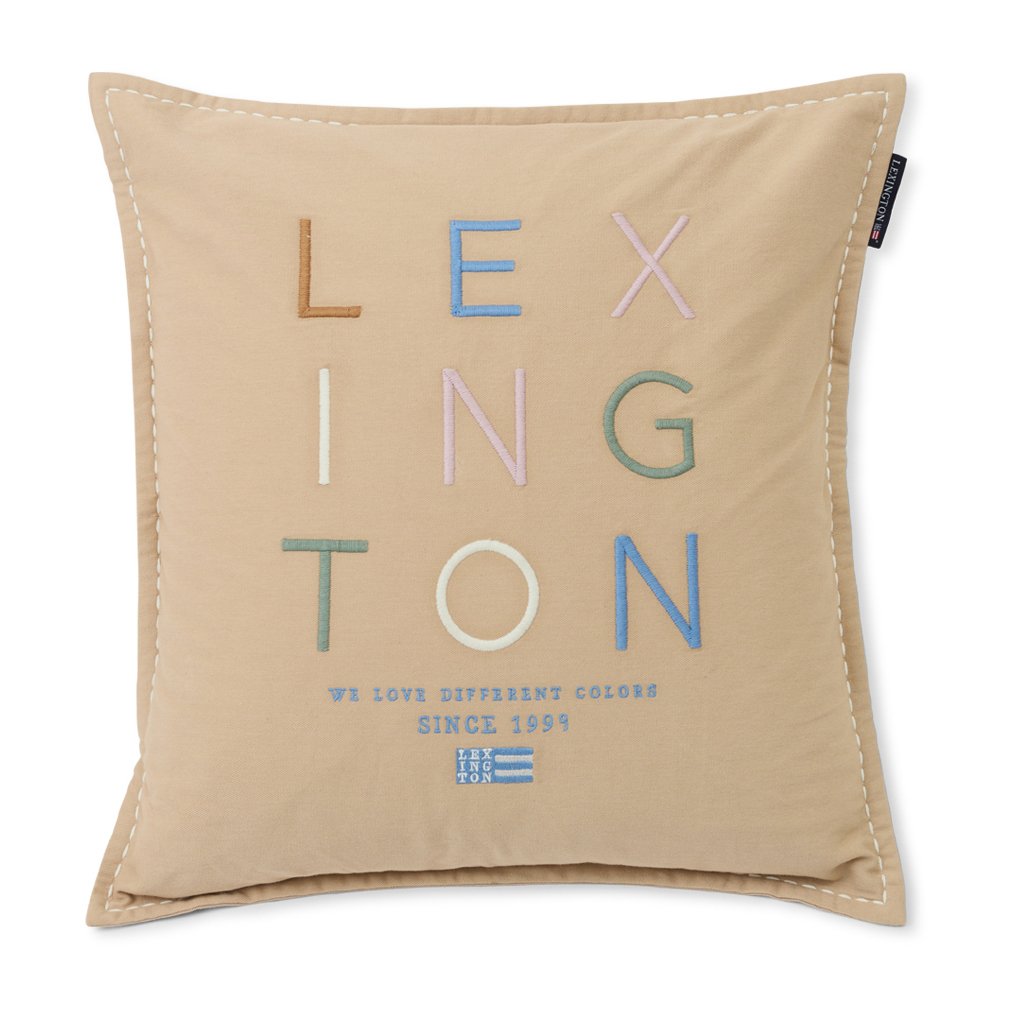 Lexington Love Different Organic Cotton -tyynynpäällinen 50×50 cm Beige-multi