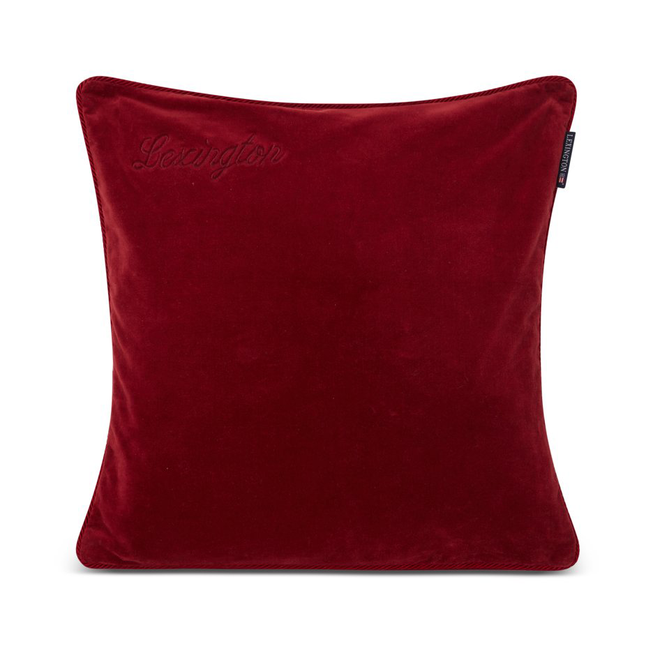 Lexington Organic Cotton Velvet -tyynynpäällinen 50 x 50 cm Red