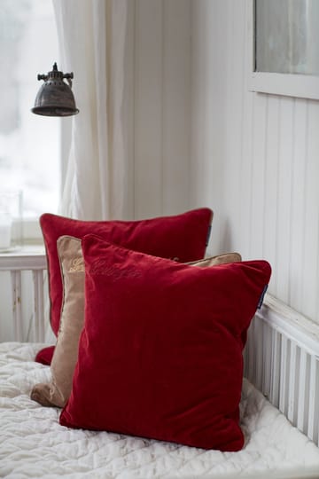 Organic Cotton Velvet -tyynynpäällinen 50 x 50 cm - Red - Lexington