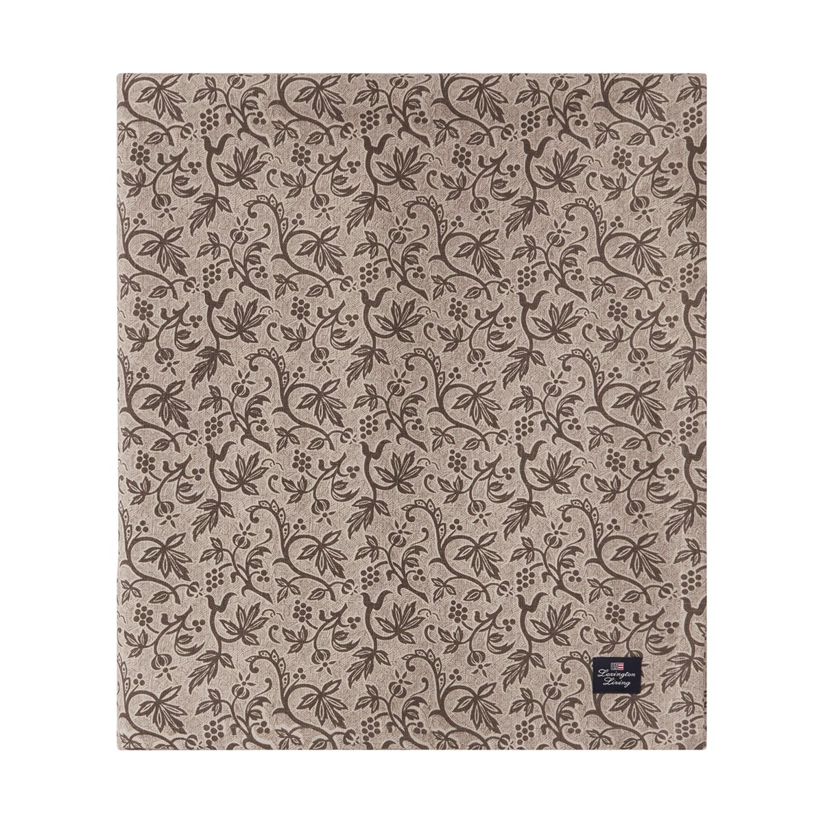 Lexington Painettu kierrätetty puuvillapöytäliina 150×250 cm Light beige