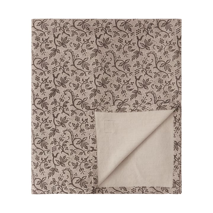 Painettu kierrätetty puuvillapöytäliina 150x250 cm, Light beige Lexington