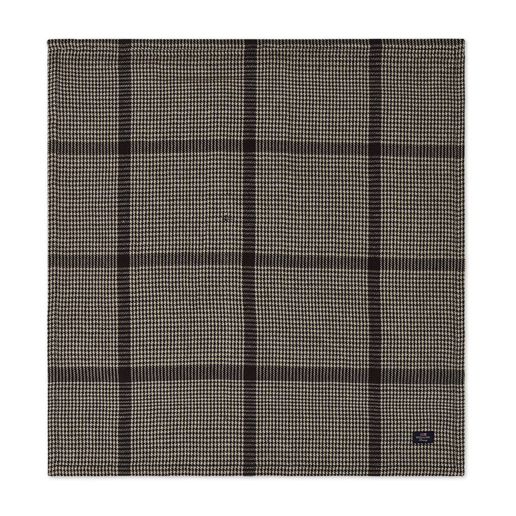 Lexington Pepita Check Cotton Linen kangaslautasliina 50×50 cm Dark gray-beige