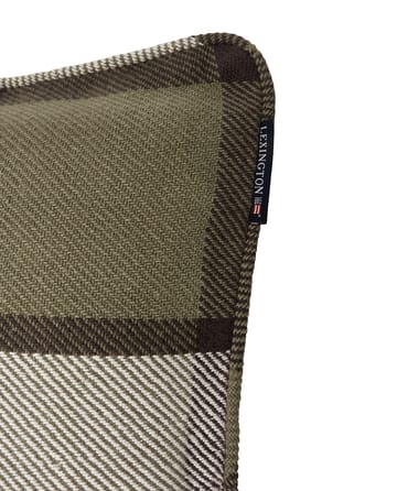 Ruudullinen raskas twill tyynynpäällinen 50x50 cm - Olive - Lexington