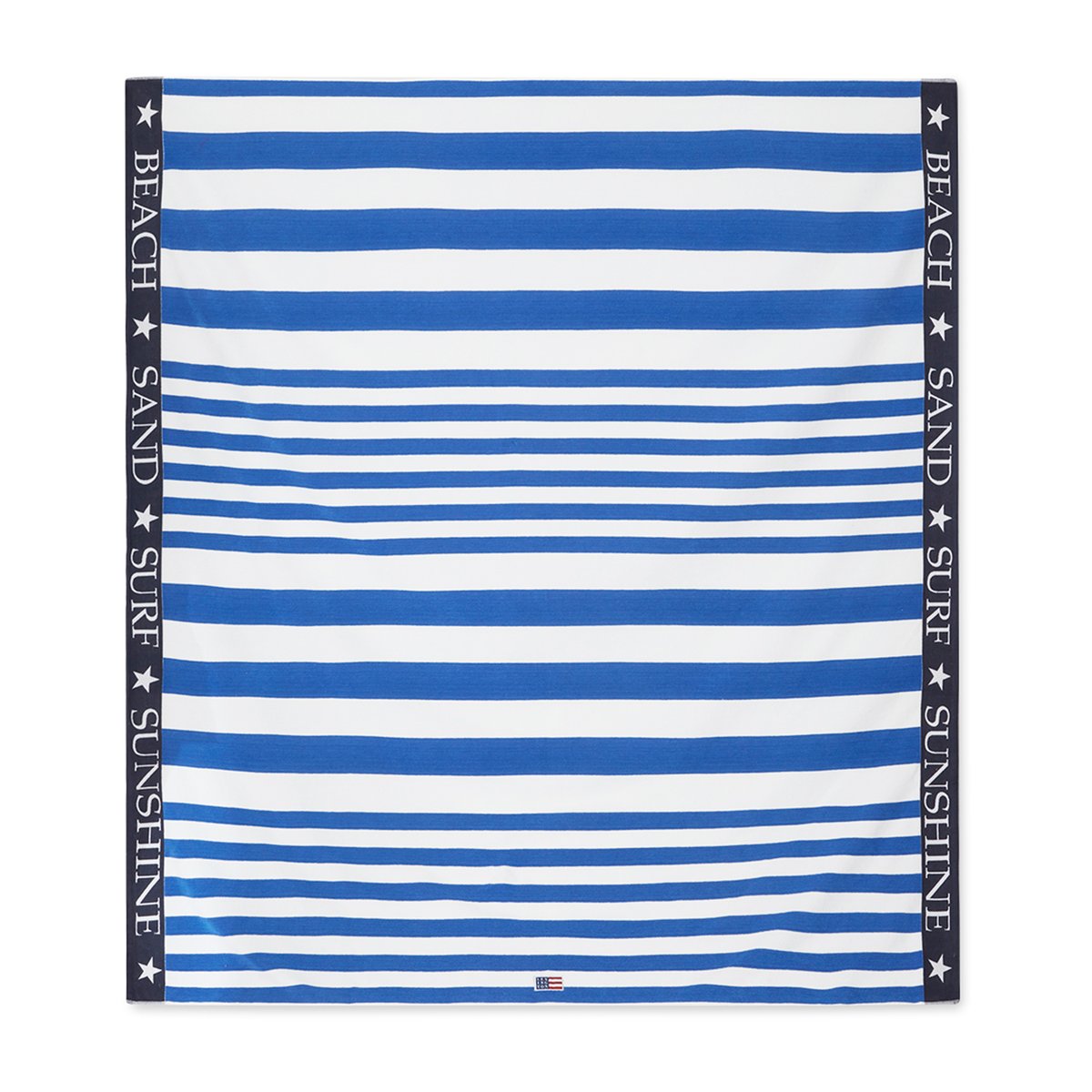 Lexington Striped Family -rantapyyhe 200 x 180 cm Sininen-valkoinen