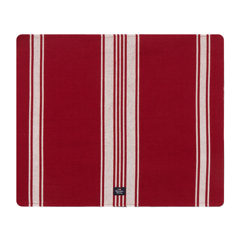 Lexington Striped Organic Cotton Rib -pöytätabletti 40 x 50 cm Red-white