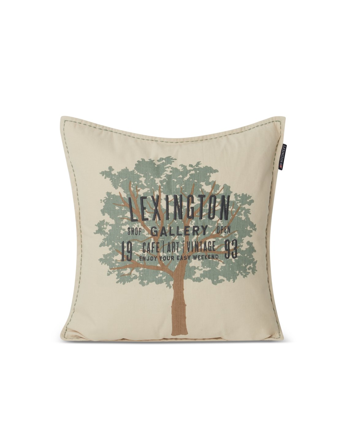 Lexington Tree Logo tyynynpäällinen 50×50 cm Vaaleanbeige-vihreä