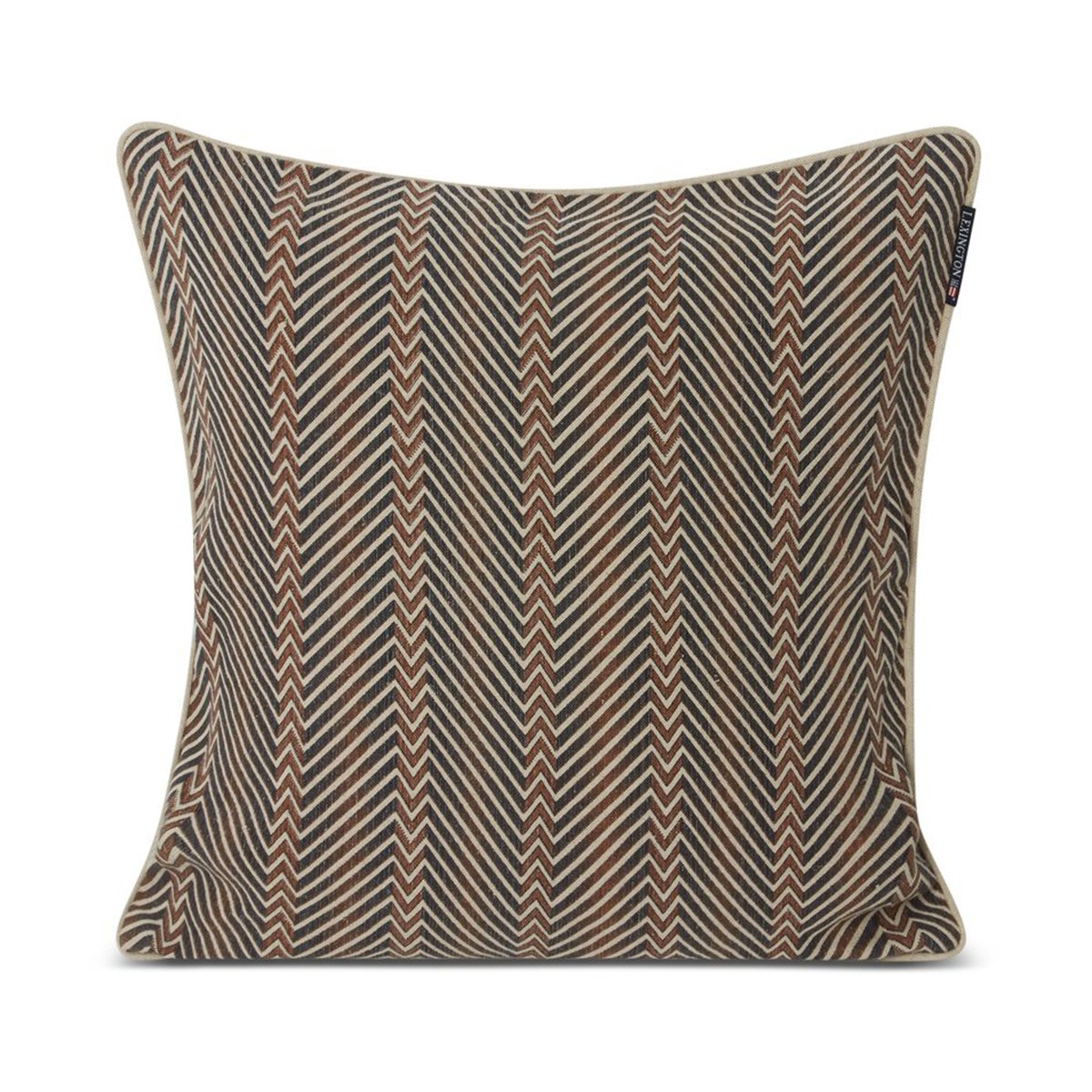 Lexington Zig Zag Printed -tyynynpäällinen 50×50 cm Brown-beige