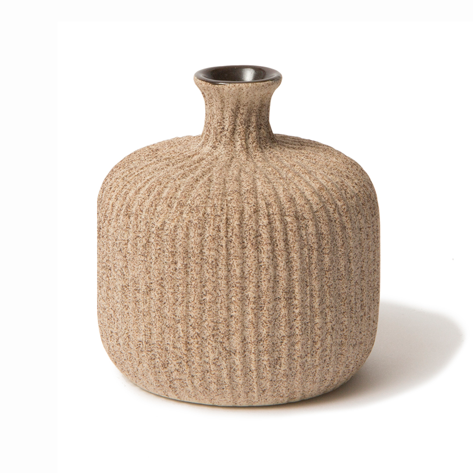 Lindform Bottle vaasi Sand medium stripe small