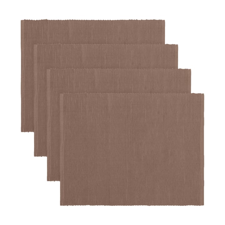 Uni pöytätabletti 35x46 cm 4-pack - Tumman mullanruskea - Linum