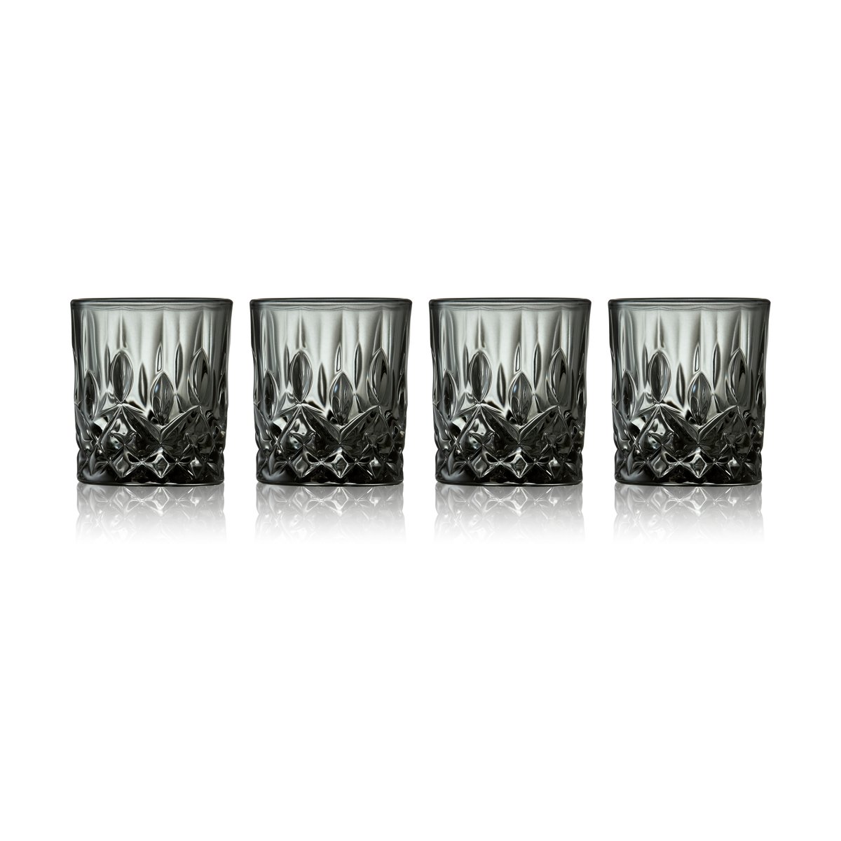 Lyngby Glas Sorrento shottilasit 4 cl 4 kpl Smoke