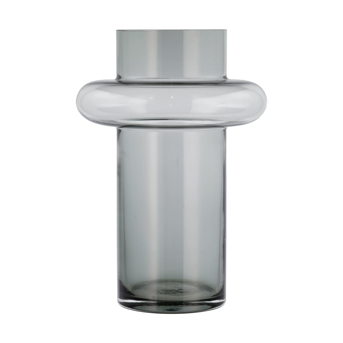 Lyngby Glas Tube maljakko lasi 30 cm Smoke