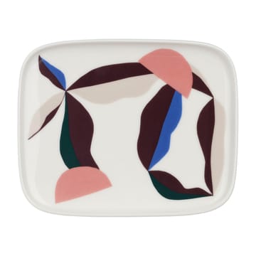 Berry lautanen 15 x 12 cm - White-blue-powder-darkwine - Marimekko