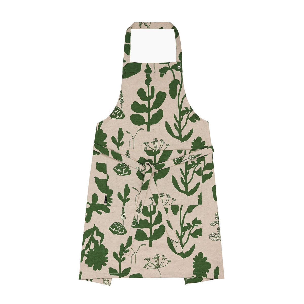 Marimekko Elokuun Varjot -esiliina Vihreä-beige