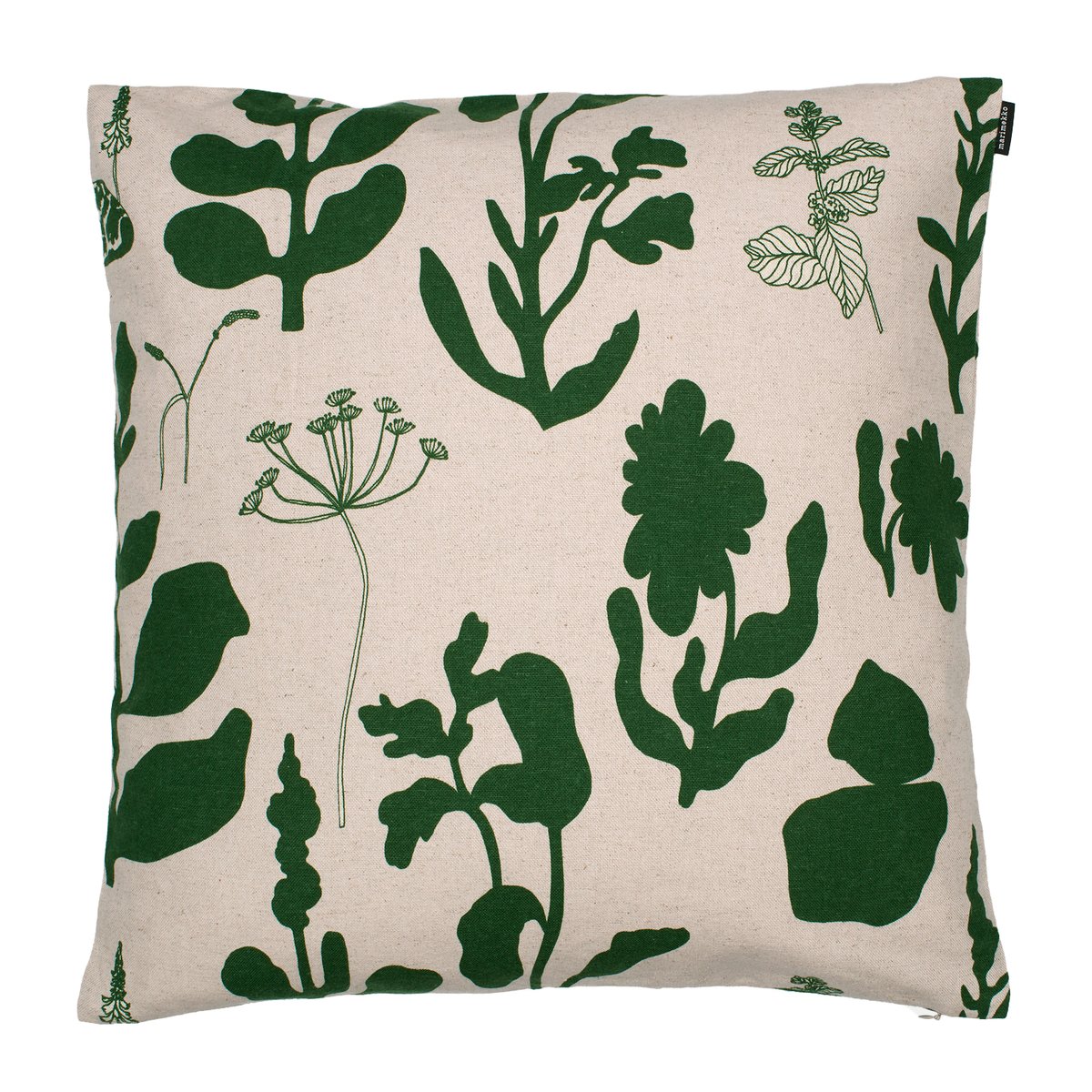 Marimekko Elokuun Varjot -tyynynpäällinen 50×50 cm Vihreä-beige