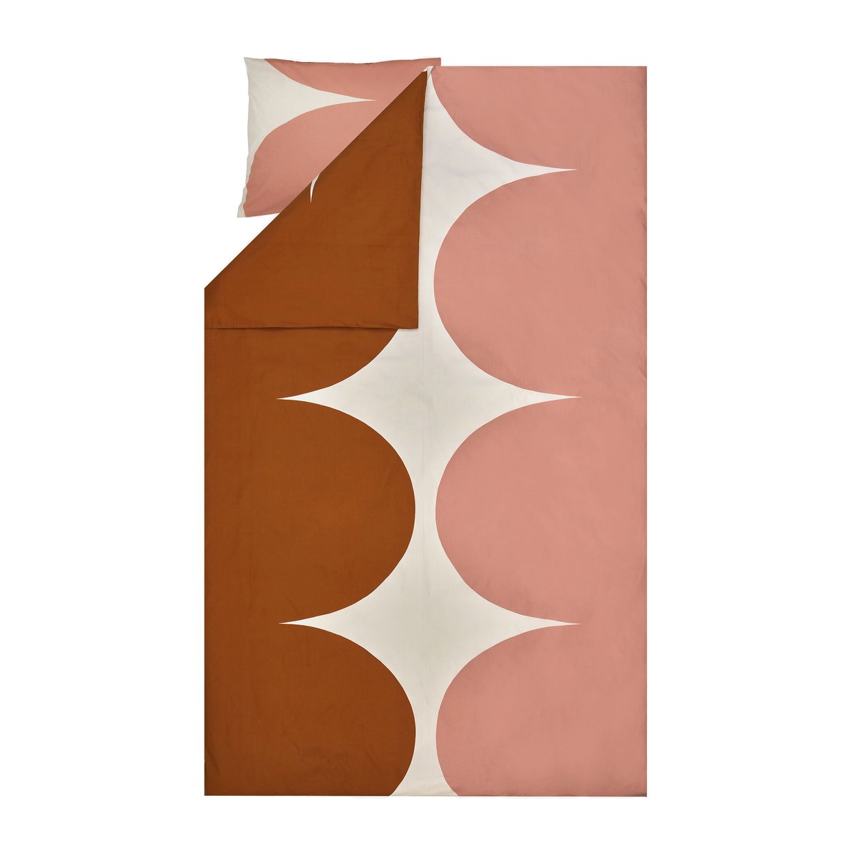 Marimekko Härkä pussilakana 150 x 210 cm White-brown-rose