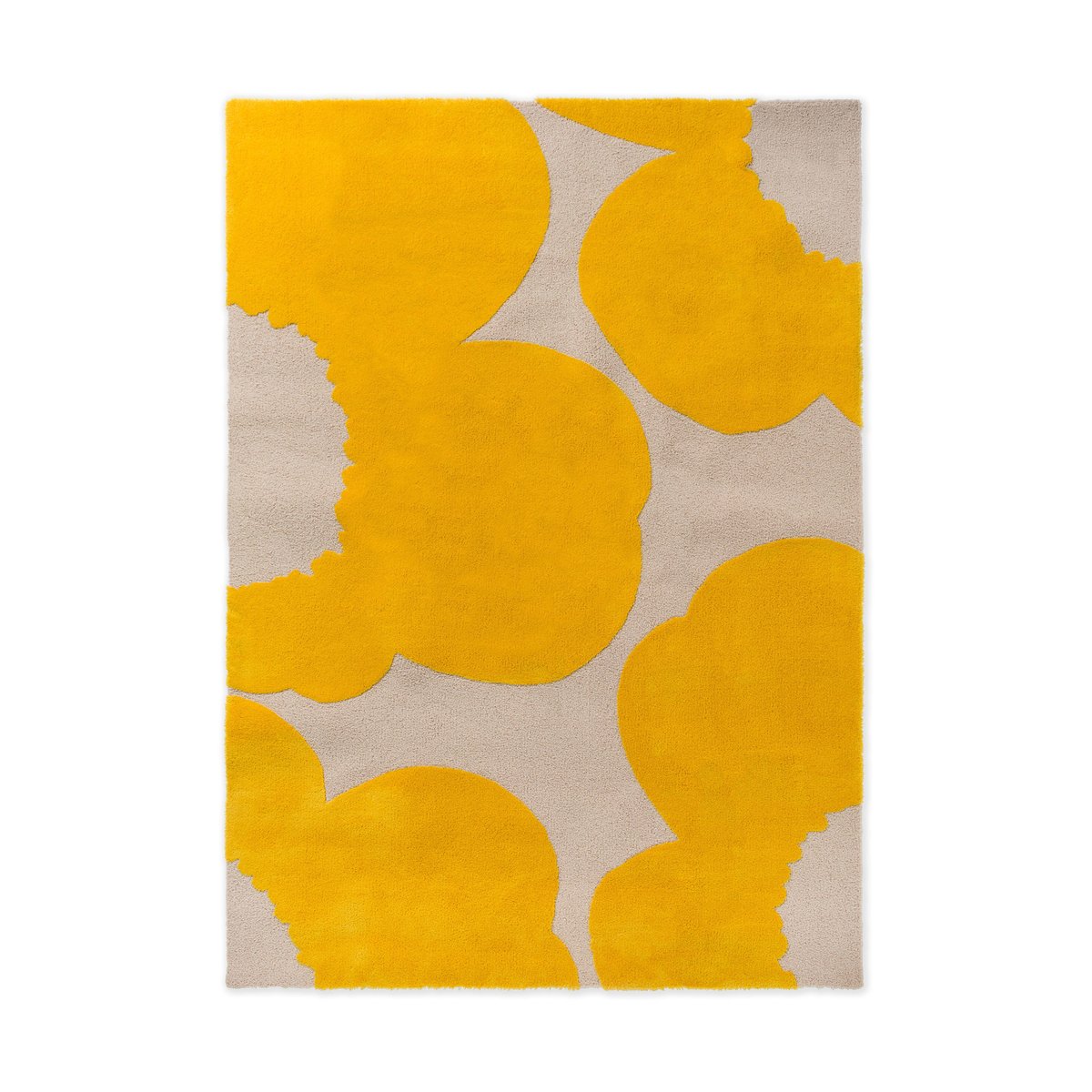 Marimekko Iso Unikko villamatto Yellow 140×200 cm