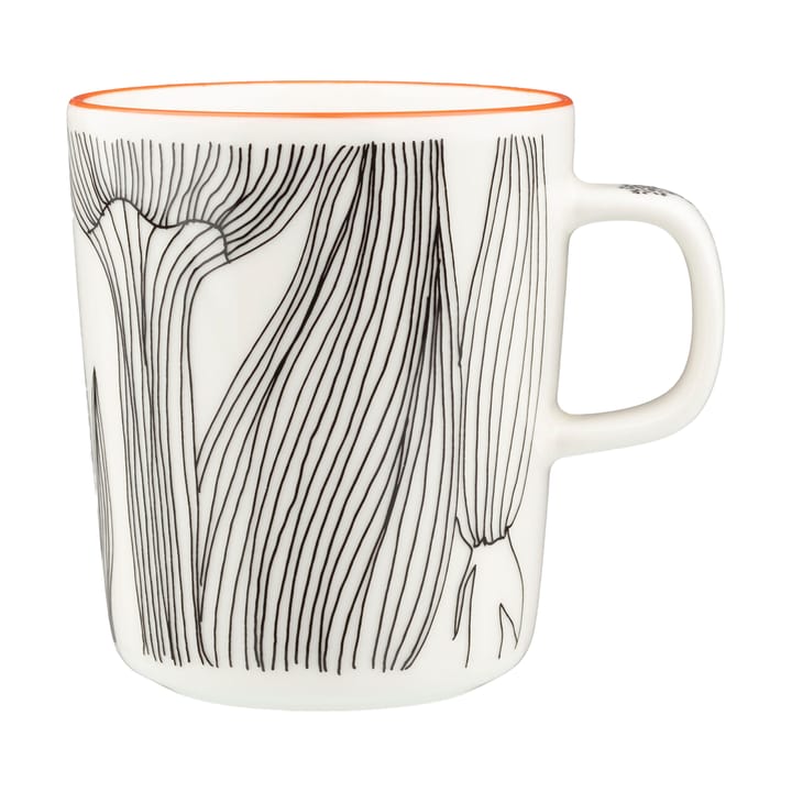 Kukat Puhkeavat muki 25 cl - White-black-orange - Marimekko