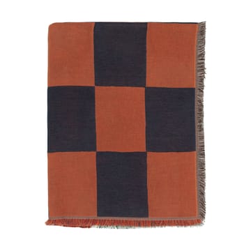 Kukko ja Kana viltti 130x170 cm - Off white- dark blue-Orange red - Marimekko