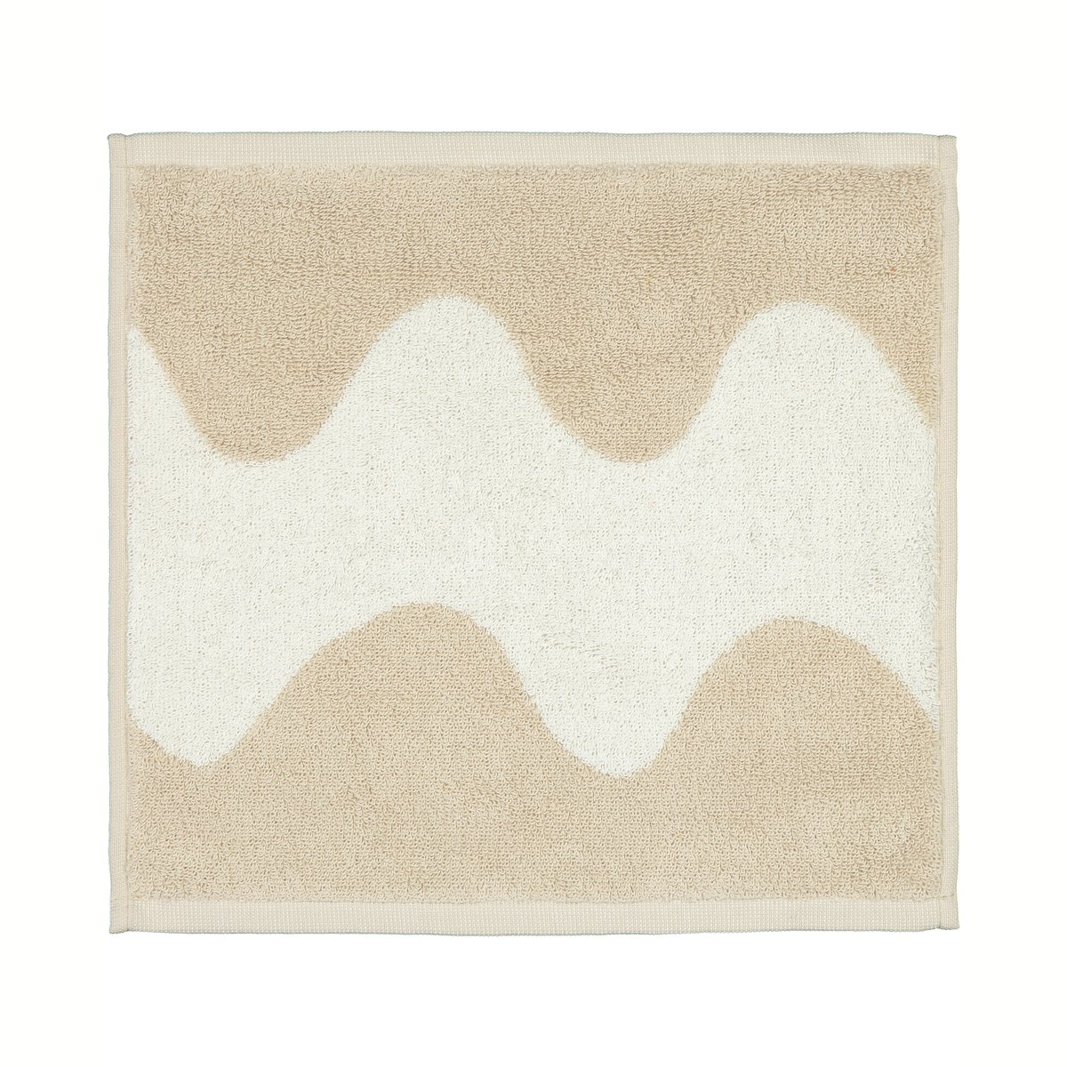 Marimekko Lokki pyyhe beige-valkoinen 30×30 cm