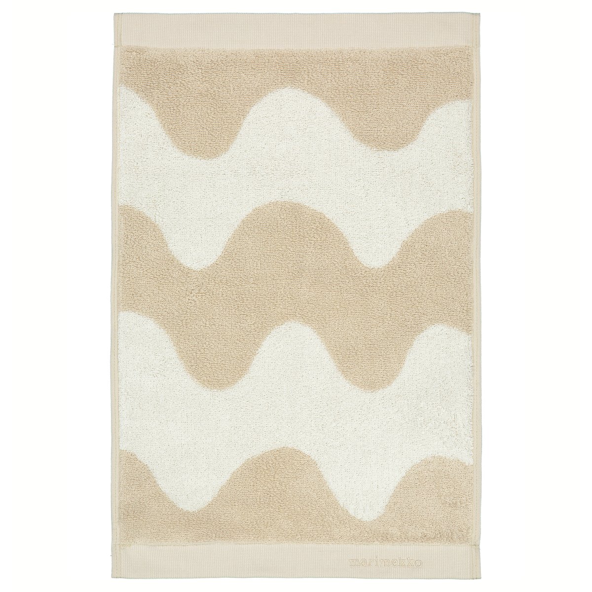 Marimekko Lokki pyyhe beige-valkoinen 30×50 cm