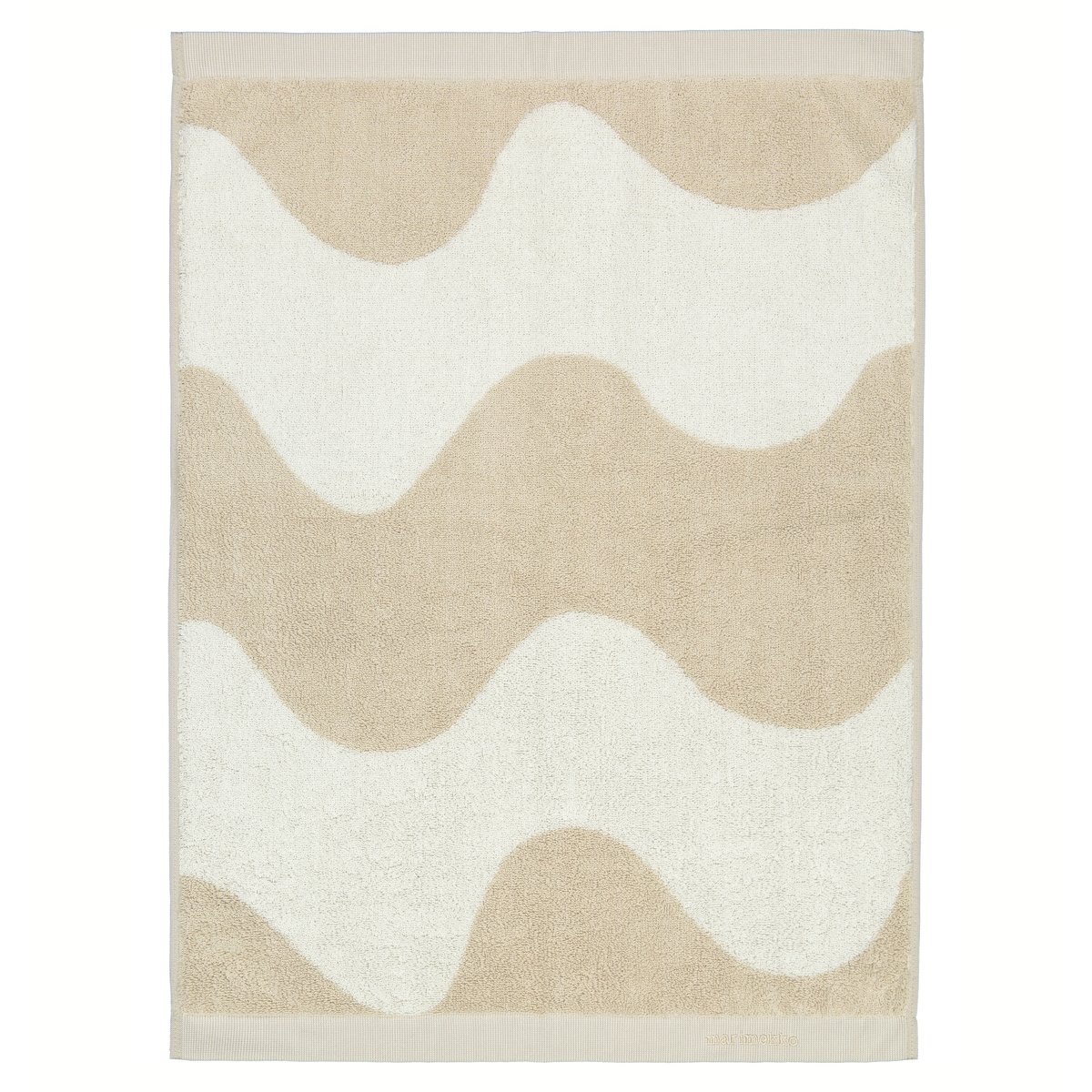 Marimekko Lokki pyyhe beige-valkoinen 50×70 cm