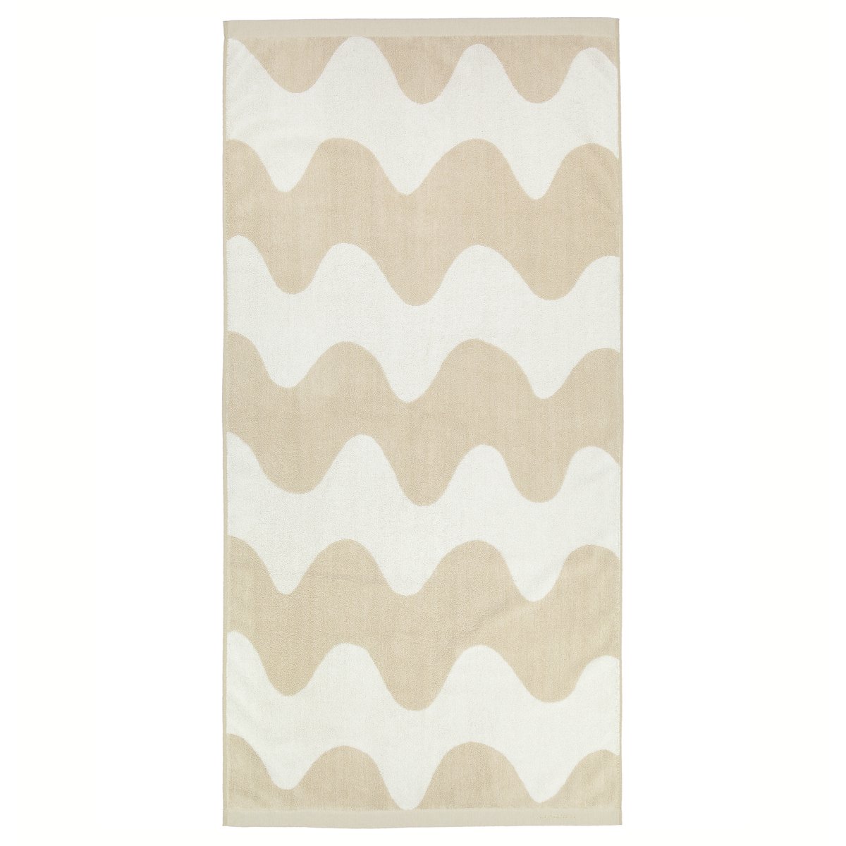 Marimekko Lokki pyyhe beige-valkoinen 70×140 cm